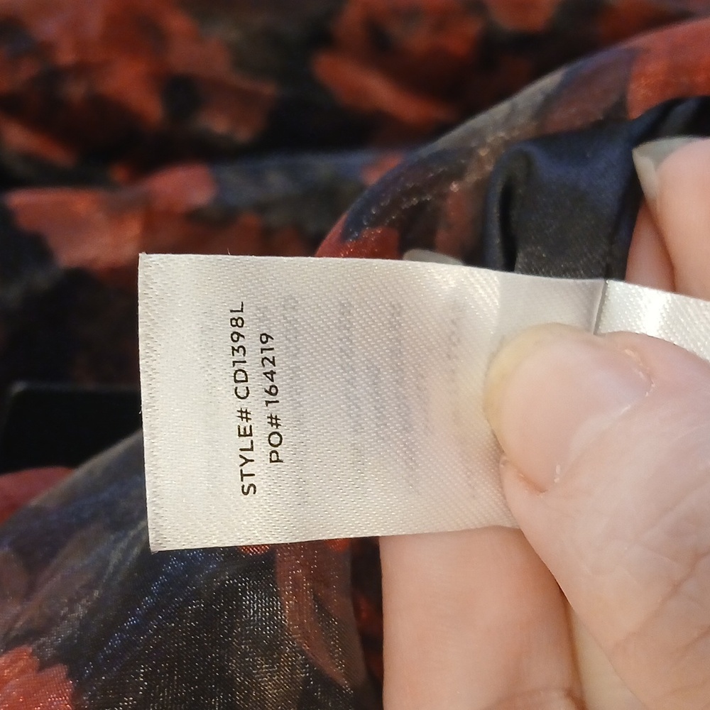 New Lulus Simply Divine Black And Red Floral Print Organza Maxi Dress Size Small - Picture 10 of 10